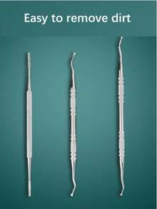 Bộ dụng cụ xử lý móng chân mọc ngược bằng thép không gỉ (1/3 món) - gồm dũa móng hai mặt, dụng cụ nâng, xẻng và đẩy móng; dùng để làm sạch, loại bỏ móng chân mọc ngược và làm sạch chất bẩn trên móng chân. - A - Xem 3
