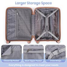 20 Inch Cabin Suitcase 55x40x20cm, PP Hard Shell Lightweight Carry On Luggage With 4 Silent Spinner Wheels & TSA Lock - 米色 - 查看 7