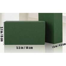 Bloque de espuma floral cuadrado de 14 cm x 8 cm x 4,5 cm, adecuado para flores frescas y manualidades con flores artificiales - Verde - Ver 2