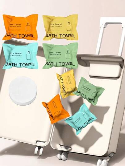 3pcs/Set Large Bath Towel Set, Disposable Compressed Towels, Portable Compressed Towel Sheets, Super Absorbent Thick Quick-Dry Travel Towels, Individually Packaged, Ultra Soft High Absorbency Microfiber Material, Suitable For Gym, Spa, Hotel And Outdoor Camping, Large Towel, Essential Gift For Fitness, Vacation