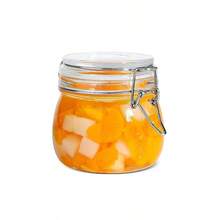ComSaf Airtight Glass Jars With Lids 17oz Small Food Storage Container Set Of 1/6 - Airtight Canister With Clear Preserving Seal Wire Clip Fastening For Kitchen Canning Pickling Mason Jars - Trong suốt, 1 chiếc - Xem 7