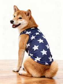 LUCKIE PAL Set de 2 piezas Chaleco de mascota con estampado de elemento estrella original, adecuado para Chihuahuas y perros pequeños, prevención física de pulgas, reduce la pérdida de pelo, aislamiento y transpirable, ropa interior y exterior para perros - Multicolor - Ver 7