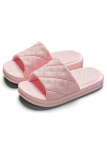 2026 New Women's Minimalist Printed EVA Soft Bottom Slippers, Unisex Bathroom Slippers - Pink - View 6