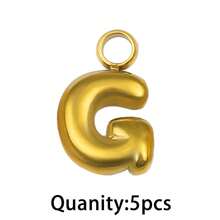 5 mặt dây chuyền chữ cái A-Z bằng thép không gỉ mạ vàng, dùng để tự làm trang sức, nguyên liệu xâu hạt thủ công, làm vòng cổ, bông tai, hạt rời. - tự làm lấy - Xem 16