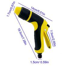 全新便携式高压水管喷嘴，可调节花园水管喷嘴，适用于洗车和宠物清洁工具 - A - 查看 2