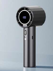 AIRPROSSING Handhållen minifläkt med 100 hastigheter, USB-uppladdningsbar bärbar turbo liten elektrisk skrivbordsfläkt, uppladdningsbar minifläkt för studenter, fickfläkt - Ny - Visa 10