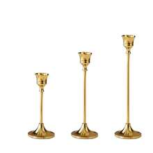 3pcs European Vintage Metal Desktop Candle Holders, Wedding Table Decor Candle Stands For Party Dinner - Multicolor - View 5