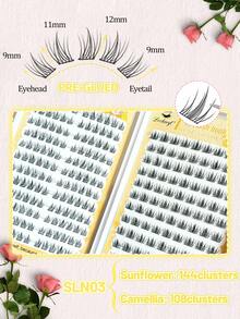 Lvcheryl Bộ 252 mi giả tự dính kiểu Nhật, dung lượng lớn, làm từ mi giả tự nhiên không cần keo, mềm mại và thoải mái khi sử dụng. - C - Xem 5