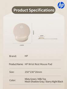 HP Ergonomic Mouse Pad dengan Penopang Pergelangan Tangan Busa Memori, Sandaran Pergelangan Tangan Pereda Nyeri, Alas PU Anti Selip, Alas Mouse Lembut untuk Pekerjaan Kantor & Bermain Game - View 10