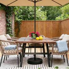 Base de paraguas de patio, diseño pesado con adaptador de poste ajustable se ajusta a polos de 1,5" a 2,1" para paraguas de 7,5-11 pies, resistente a la corrosión y resistente al viento para al aire libre, patio, piscina, cubierta - Negro - Ver 5