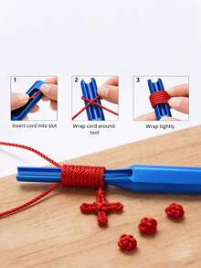 1pc Quick Knotting Tool Set, Rose Knot Tool, Plastic Cone Threader Convenient For Beading, Smooth Needle Suitable For Beginners, Great For Macrame, Beading, Bracelet Making, Jewelry DIY And Sewing - Multiple Styles - View 5