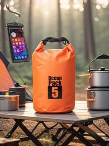 1pc Outdoor Camping Beach Waterproof Dry Wet Separation Backpack, Adjustable Shoulder/Backpack Strap, Portable Multi-Function Large Capacity Waterproof Backpack, Suitable For Beach, Rafting, Hiking, Swimming, Travel And Vacation, Unisex - Multicolor - View 4
