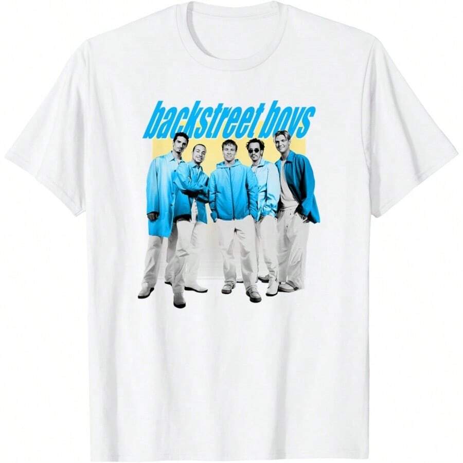 Blue Group Watercolor T-Shirt - White - View 1