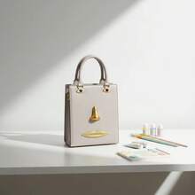 High-End Fashion Genuine Leather Women's Handbag With Personalized Portrait Pattern Vintage Tote Bag - Pink - View 5