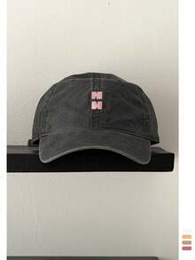 软顶纯色字母刺绣棒球帽，男女通用新款春夏情侣款，美式休闲可调节帽，设计师款，大号头围，灰色复古小脸遮阳帽，多功能防晒棒球帽 - 彩色 - 查看 11