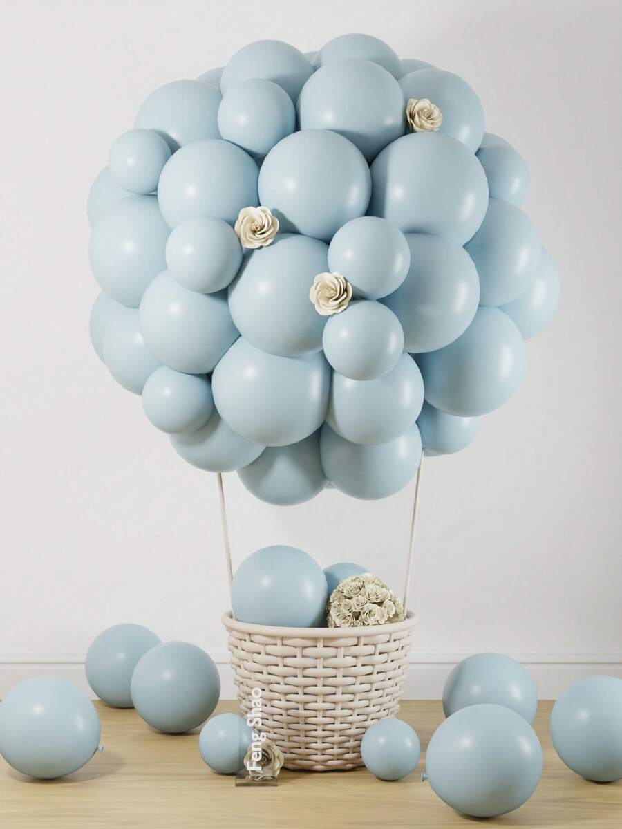 Balon Biru Doff Ukuran 18 Inci/12 Inci/10 Inci/5 Inci (Jumlah Berbeda) Cocok untuk Ulang Tahun, Pesta Pernikahan, Wisuda, Tema Putri, Pesta Lajang, dan Dekorasi Pesta Tema Biru Doff (Termasuk Pita dan Pengikat)