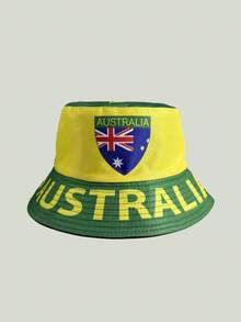 1pc Mexico World Cup National Flag Printed Reversible Bucket Hat, European And American Style Sun Protection Bucket Hat - A - View 2