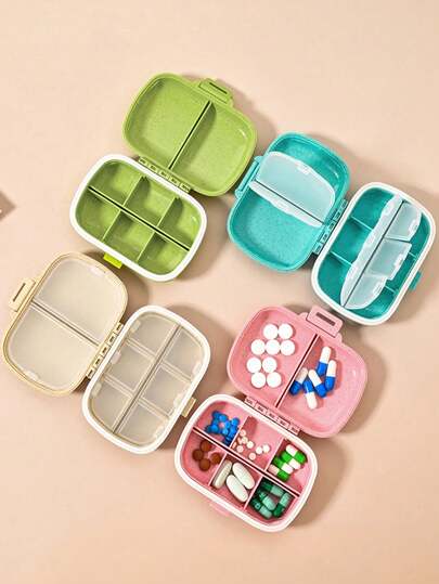 1pc Pill Box, Pill Bag, Pocket Pill Box, Vitamin Dispenser, Fish Oil, Compartment Container Pill Box, Moisture-Proof Pill Storage Box, Portable Travel Pill Box, Medication And Vitamin Compartments, Storage Of Daily Doses, Reusable Pill Bag For 7/28 Days Supply. Detachable Design, Suitable For Earrings, Necklaces, Travel Jewelry Box, Earrings, Bracelets, Rings. Anti-Oxidation, Moisture-Proof, Dust-Proof, Suitable For Desk, Home, Bathroom, Travel, Outdoor Storage.