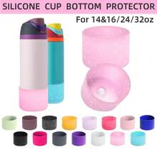 1个硅胶杯套 - 防滑保护水瓶套，适用于14/16盎司、24盎司、32盎司、40盎司水瓶，是节日派对、礼品和家居装饰的理想之选 - 杯子配件 - 彩色 - 查看 3