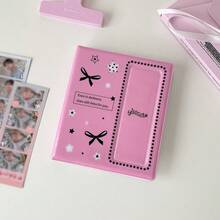 1pc Butterfly & Star Themed 4-Slot Photo Album Card Holder, Long Rectangular Scrapbook For Girls, 6 Inch - Photo Album - View 7
