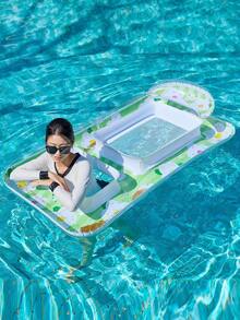 1pc Inflatable Water Floating Lounger, Adult Inflatable Floating Bed, Dual-Use Summer Water Recliner, Swimming Pool Party, Beach Fun - A - View 4