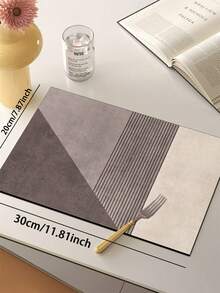 1pc Silica Gel Kitchen Floor Mat, Minimalist Colorblock & Vertical Stripe Pattern, Morandian Gray & Beige Tones, Clean-Cut Modern Simplicity, Suitable For Kitchen, Bathroom, Entryway, Laundry Room, Bedroom, Living Room Decor - متعدد الألوان - مشاهدة 16