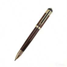 Luxury Vintage Wood Grain Ballpoint Pen Silver/Gold Metal Finish Business Office Signature Pen Gift For Colleagues Boss - Wood Grain Silver Clip - View 4