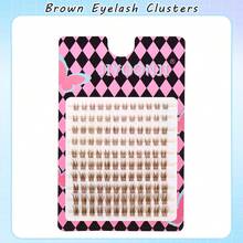 120pcs Brown False Eyelash Clusters, Natural & Realistic, 6-12mm, DIY Eyelash Extension, Suitable For Beginners, Easy To Use - C - View 6