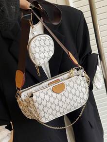 Small Square Bag - Simple And Casual 2026 New Printed Cross-Body Bag On One Shoulder - White - View 6