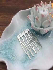 10件套复古风DIY金属发梳，传统中式风格，适合制作发饰，手工材料，发梳，头饰，夏季，假日，旅行，节日，生日 - 彩色 - 查看 4