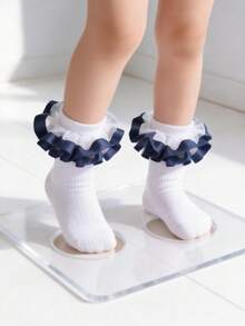 1双儿童双层蕾丝芭蕾公主袜 - 彩色 - 查看 2