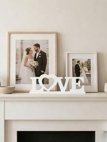 1pc Wooden LOVE Decor, Wedding Decoration - Tabletop Decor For Wedding Ceremony, Letter Decor, Photography Prop, Bridal Gift, Wedding Decoration - A - View 8