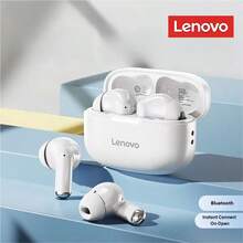 Lenovo EA110 藍牙耳機 清晰通話 遊戲運動耳機 智慧觸控控制 降噪 防水 音樂無線耳機 - 白色 - 查看 1