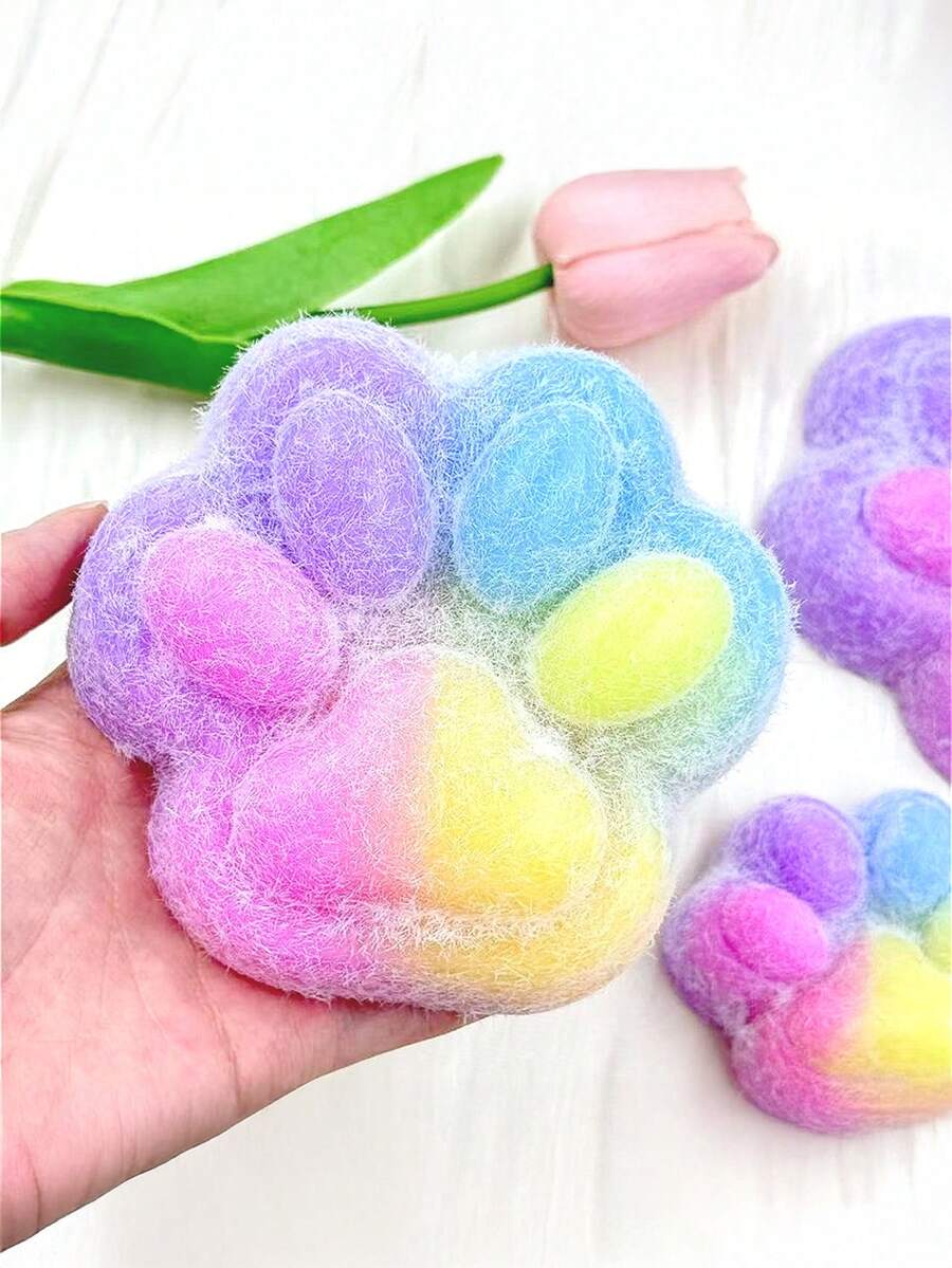 1pc Taba Squishy Paw,Squishy Toy, Cute Tri-Color Squeeze Toy For Stress Relief And Relax,Squishies Fidget Toys For Party Favors Novelty Things Birthday Gift,Sensory Toy,Fidget Toy,Taba Squisy,Christmas Stocking Fillers,Party Bag Filler,Bag Are Random