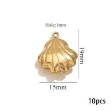 Bộ 10 mặt dây chuyền hình động vật và đại dương bằng thép không gỉ 304 mạ vàng 18K, gồm sao biển/vỏ sò/rùa/voi/cú, dùng để tự làm vòng cổ, vòng tay và trang sức. Không gây dị ứng và chống gỉ. - mặt dây chuyền - Xem 25