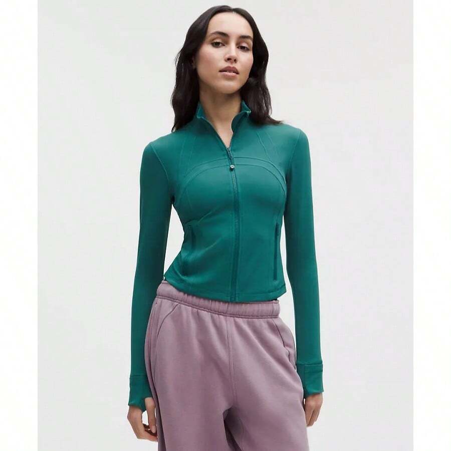 Lululemon Define Cropped Jacket Nulu LW3HWES - Deep Marina - View 1