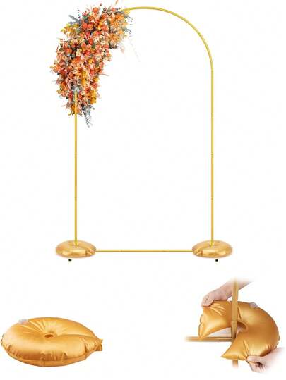 Arco de boda de metal, adecuado para ceremonias de boda, fotomatón, eventos interiores/exteriores, fiestas de cumpleaños, decoración de jardín, decoración de arcos florales y de globos