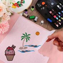 100 miếng giấy lót thêu dễ xé, cắt sẵn khổ 10x12 inch và 8x8 inch, trọng lượng 1.8 oz, chất liệu sợi thực vật nhẹ, thích hợp cho máy thêu và may tay. - Tập 1 - Xem 10