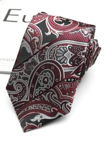 1条佩斯利花纹手工男女通用领带，适合休闲、街头、日常、派对等场合穿着。 - 彩色 - 查看 4