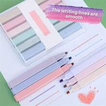 12pcs Colorful Highlighter Pens, High Quality Student Fluorescent Marker Pens, Large Ink Capacity, Ideal For School And Office Supplies, Back To School Essential - Multiple Styles - View 1