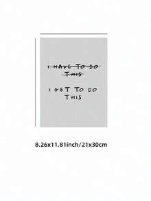 1pc Frameless "I Get To Do This" Print, Inspirational Fitness Quote Gym Wall Decor, Positive Grey-Black Typography Art, Retro Funky Vintage Chic Poster For Living Room, Dorm - Font - View 14