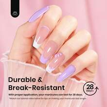 Beetles Soft Gel Nail Tips Short Almond 288pcs In 12 Sizes, Etch-X Pre-Etched Full Cover Acrylic Fake Nails Art - Bộ móng giả hình quan tài cỡ trung bình 576 chiếc (móng giả khắc chữ X) - Xem 7