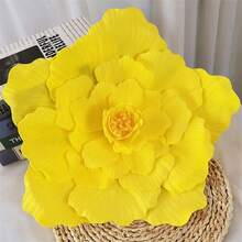 Giant Flower For Decoration Jumbo Peony Big Artificial Flower For Wedding Party Backdrop Ceremony Photography Props - Yellow - View 6