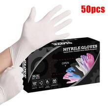 30/50/100只装一次性丁腈手套，适用于汽车清洁、家居清洁、擦拭桌子、美容沙发、纹身、厨房清洁，无粉，不含乳胶 - 50pcs - 查看 18