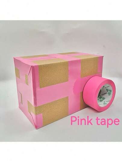 Pink Packing Tape, Vibrant Color, Strong Adhesive, Not Easy To Break, Suitable For Party Decoration, Logistics Sealing, Warehouse Packing And Sorting, Gift Box Packaging, Office File Sealing, Small Item Bundling, Versatile Use