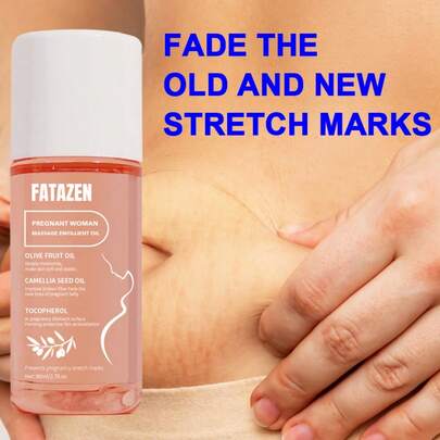  FATAZEN 80毫升身体护理油，滋养手臂、腹部、腰部和大腿干燥肌肤，焕活肌肤，按摩护理，是送给朋友的绝佳生日礼物