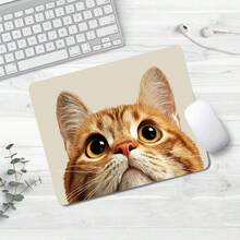 1pc Interesting & Cute Mouse Pad, Square Office Desk Mouse Pad With Non-Slip Rubber Base, Mini Portable Travel Mouse Pad, Suitable For Laptop, Office, Home, Study And Gaming, 21x26x0.2cm - View 7