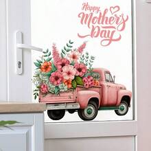 BRUP 1/2sheets Pink "Mother's Day" Mother And Daughter Wall Stickers, Removable Crown Love Star Wall Decals For Girls Bedroom Nursery Kids Room Decor - Multicolor - View 6