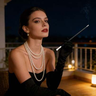 4pcs 1920s Women's Elegant Accessories Set, Vintage Accessories, Single Party Makeup Ball Costume Props, Pearl Gloves, Suitable For Various Festivals And Parties