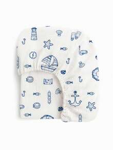 1pc Soft, Breathable 100% Cotton Muslin Baby Crib Sheet, Adorable Floral Cartoon Print, Unisex Newborn Essential - Multicolor - View 18